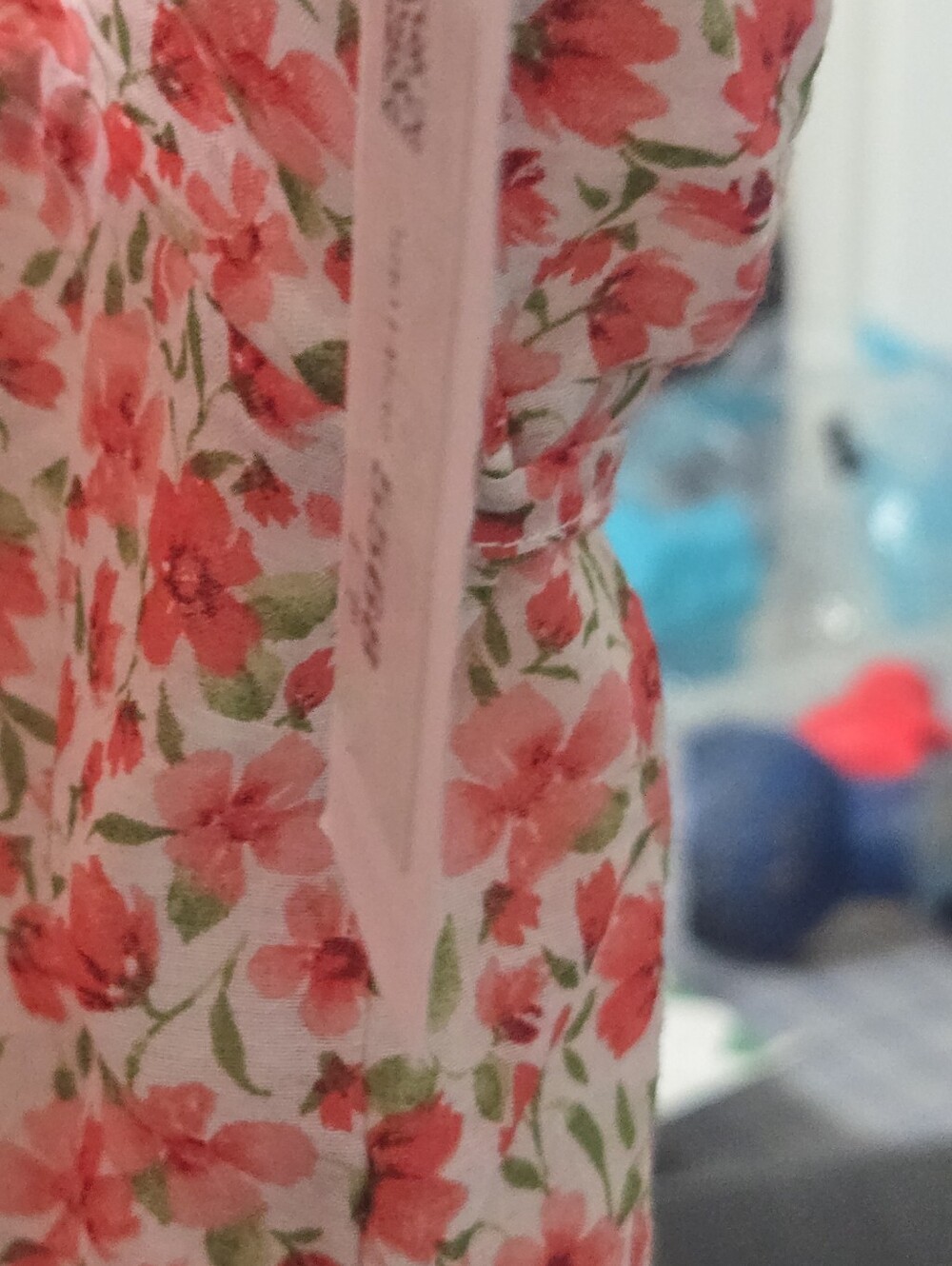 Old Navy Pink White Red Floral Ruffle Maxi Dress Bohemian Sheer Festival Barbie - Picture 3 of 11